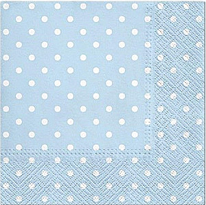 Salvetes Dots light blue, 33x33 cm, 20 gab.