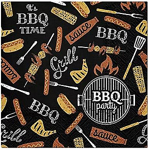 BBQ Party salvetes, 33x33 cm, 20 gab.