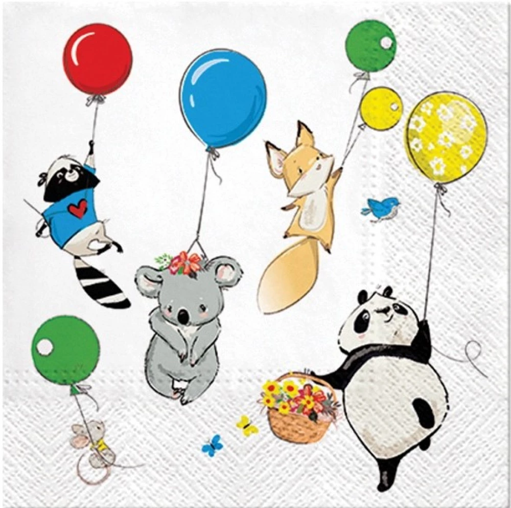 Salvetes Animals Party, 33x33 cm, 20 gab.