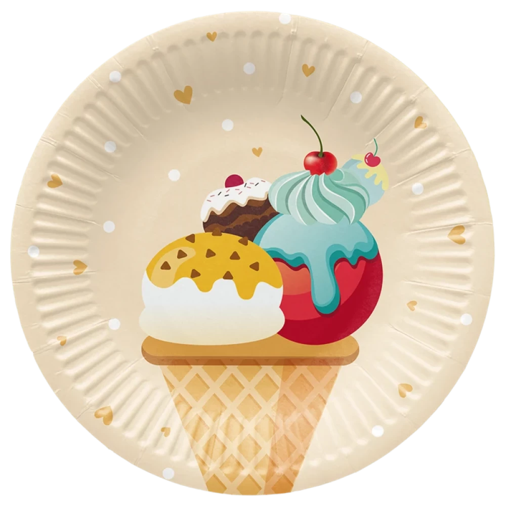 Одноразовая тарелка Ice cream