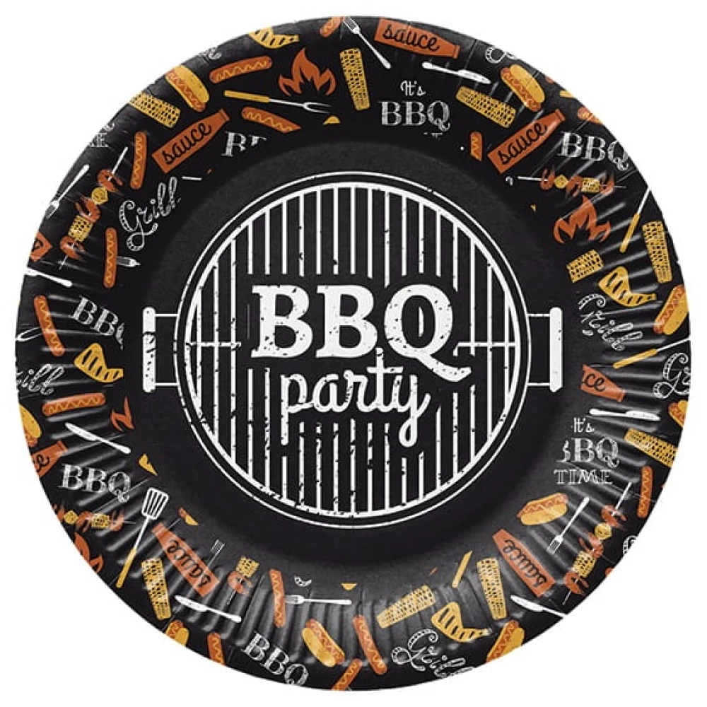 Vienreizējās BBQ ballīšu šķīvji (8 gab.)