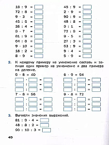 Trenažieris. Reizināšanas tabula (2-3 klase)
