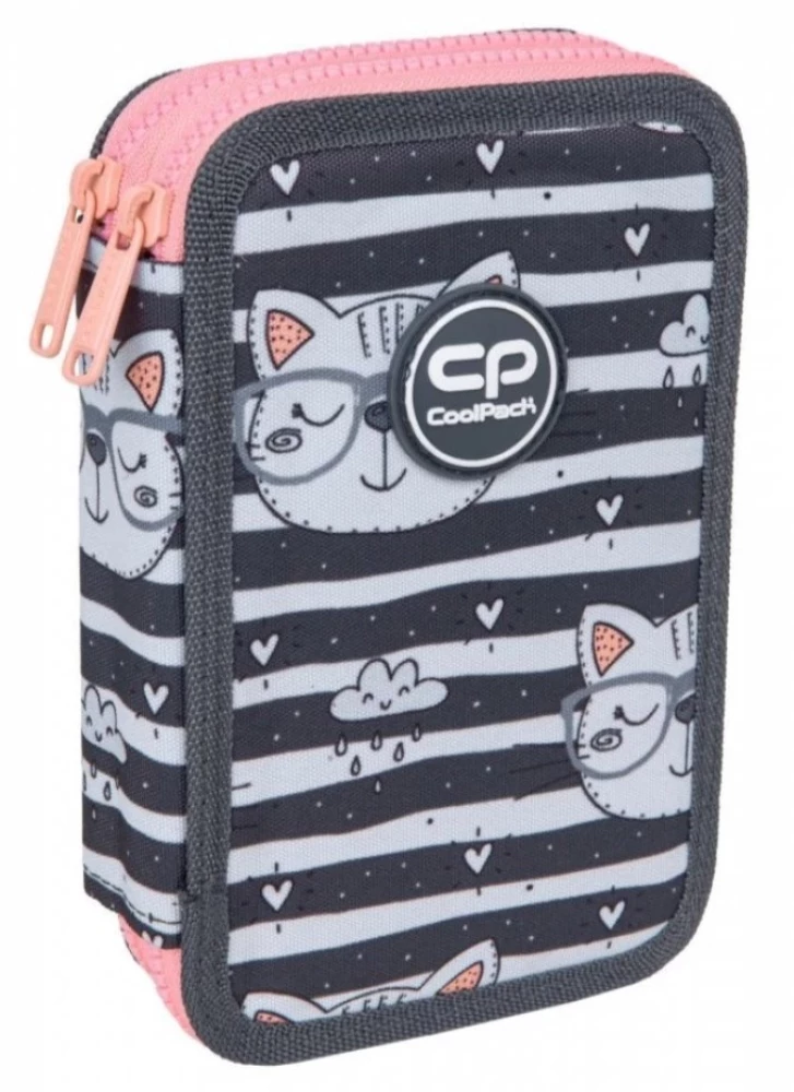 Pildspalvu maciņš ar 2 nodalījumiem un aksesuāriem Coolpack Jumper 2 - Catnip