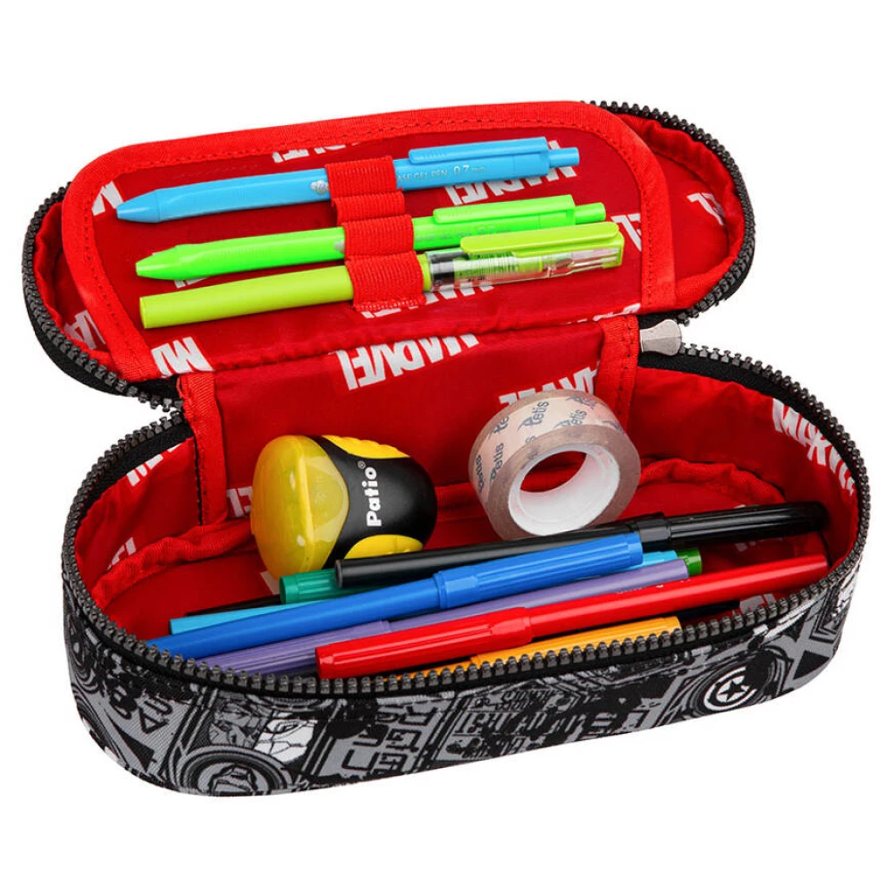 Pildspalvu maciņš ar 2 nodalījumiem un aksesuāriem Coolpack Jumper 2 - Avengers