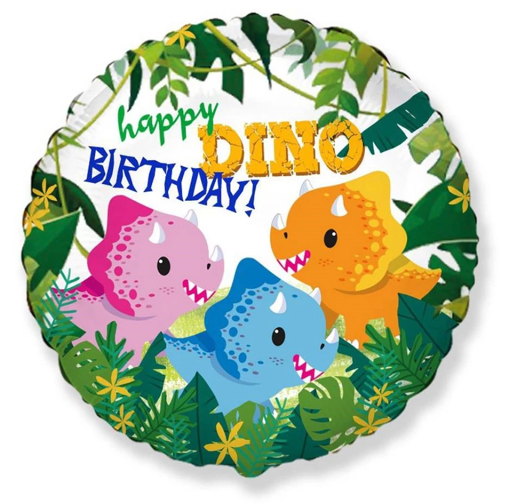 Folijas balons - Apsveicu dzimšanas dienā, Dino
