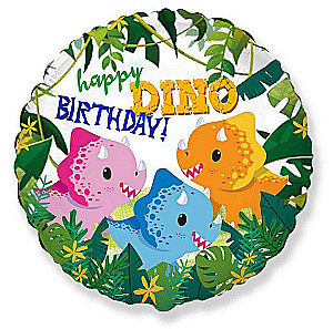 Folijas balons - Apsveicu dzimšanas dienā, Dino