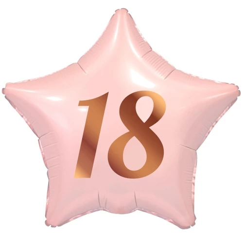 Foliēts gaisa balons Zvaigzne 18 rozā