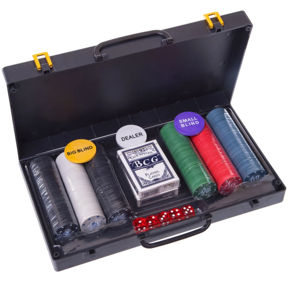 Настольная игра - Poker Game Set, пластиковый кейс