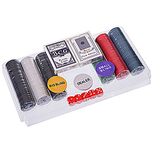 Настольная игра - Poker Game Set, пластиковый кейс