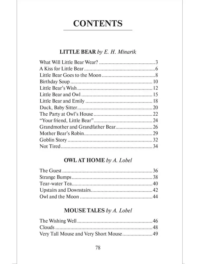 Mazais lāču bērns un citas stāsti (Little Bear and Other Stories). Grāmata angļu valodā 3.-4. klasei