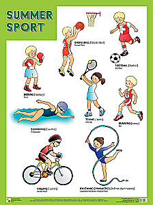 Vasaras sports (Летние виды спорта), plakāts 45х60