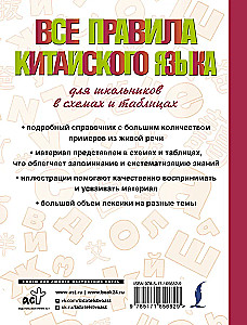 Все правила китайского языка для школьников в схемах и таблицах