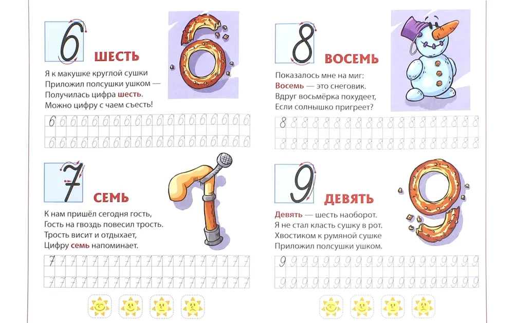 Rakstīšanas vingrinājumi. Cipari un zīmes. Attīstām rakstīšanas prasmes