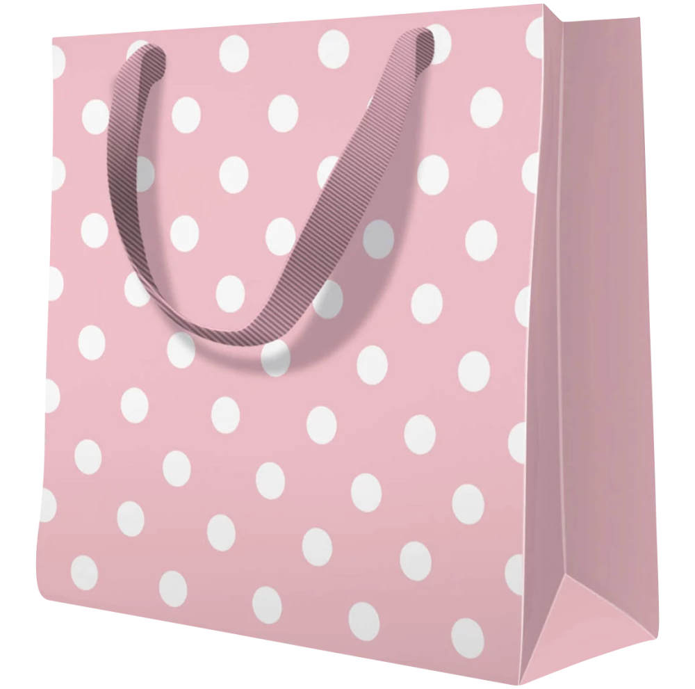 Dāvanu soma - Dotsy Check rosa (17x17x6)