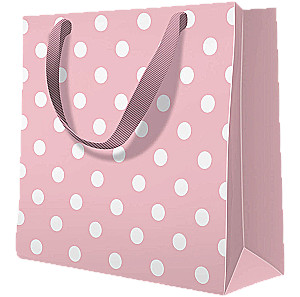 Dāvanu soma - Dotsy Check rosa (17x17x6)