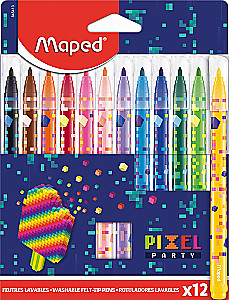 Flomāsteri - Maped. Pixel Party, 12 krāsas