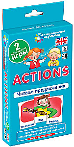 Angļu valoda. Darbības (Actions). Lasām teikumus. Līmenis 6