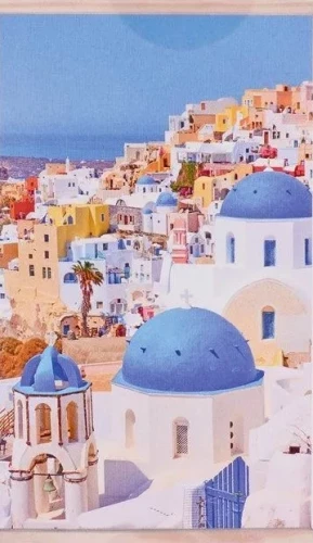 Glezna krāsošanai pēc numuriem - Saules Santorini