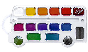 Akvarelis - Autobuss (16 krāsas)