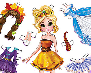 Papīra lellīte - Princese Lili