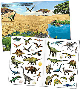 Aizraujošās uzlīmes. Dinozauru pasaule