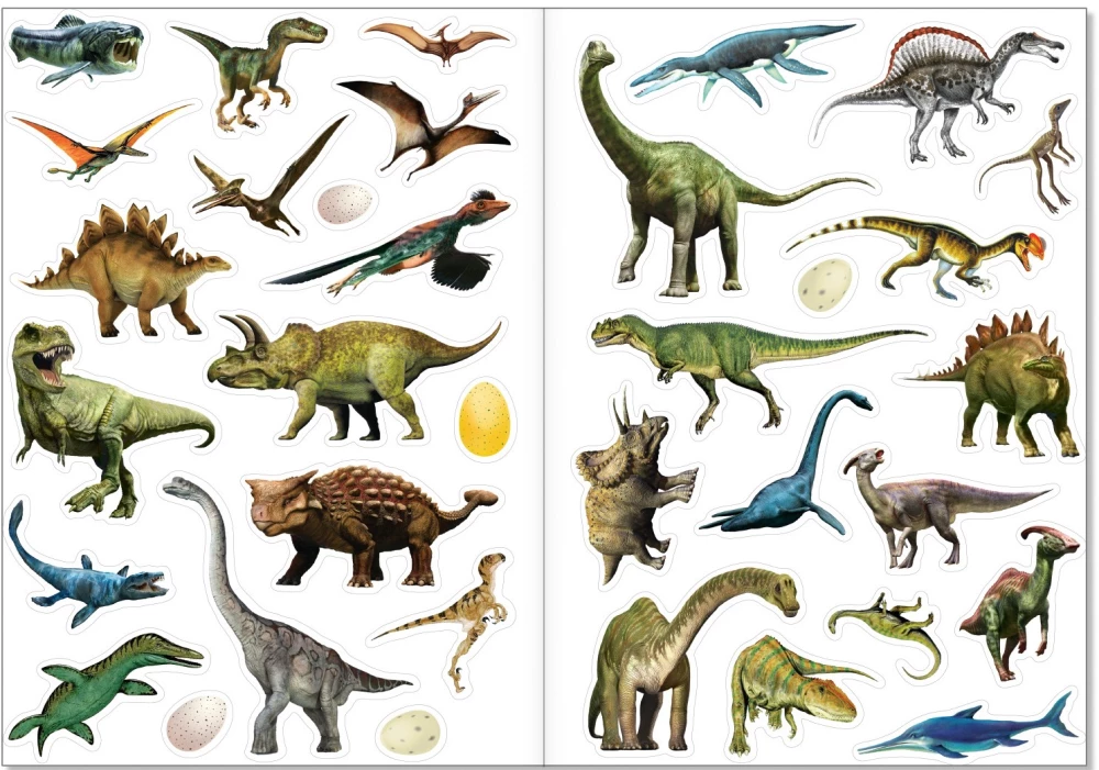 Aizraujošās uzlīmes. Dinozauru pasaule