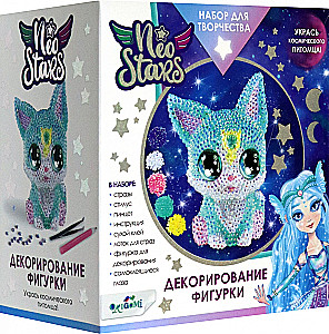 Radošais komplekts - Neo Stars. Figūriņa dekorēšanai ar kristāliem. Kaķēns Tvinklijs