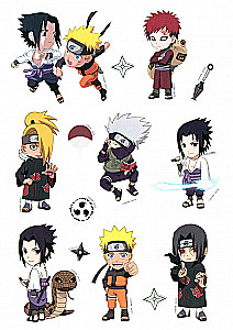 Naruto uzlīmju komplekts. Dizains 3