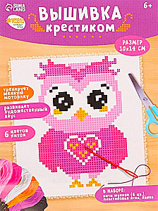 Izšūšana ar krustiem - Pūce
