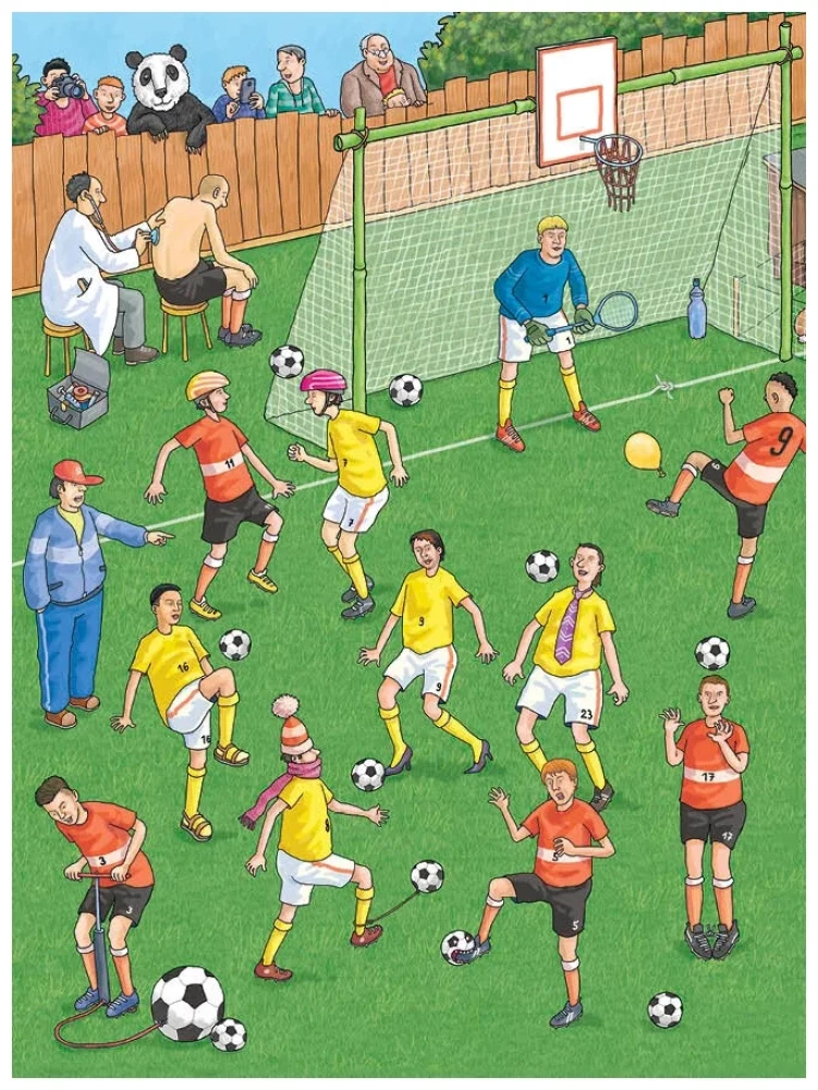 Futbola juceklis. Atrodi mākslinieka kļūdas