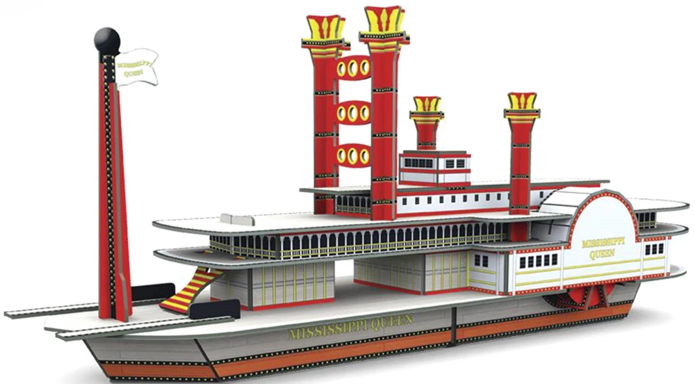 Kartonā 3D kuģu modelis + grāmata