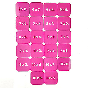 Galda spēle - Matemātiskā loto. Reizināšanas tabula