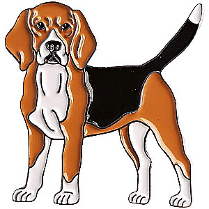 Emaljēta nozīmīte - Beagle