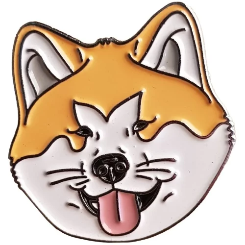Emaljēta nozīmīte - Akita-inu