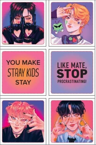 Stray Kids. 3D uzlīmju komplekts