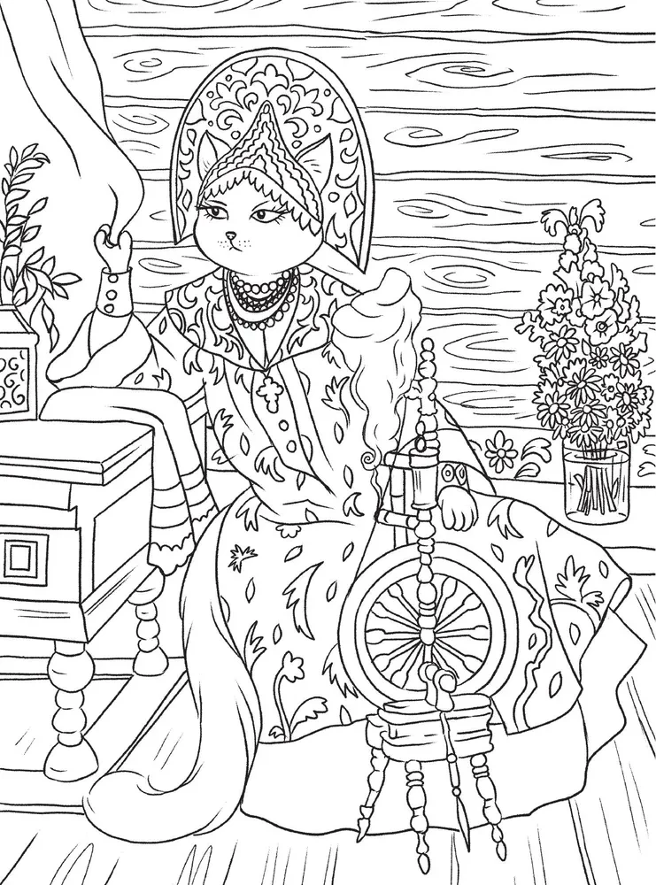 Šedevriālie kaķi. Krāsojam 21 ilustrāciju pēc pazīstamu gleznu motīviem