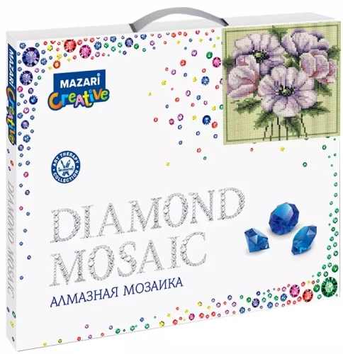 Dimanta mozaīka - Rozā pušķis