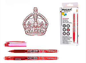 Gela pildspalva Jumbo ar dzēšamām tintēm Victorian, sarkana, 0.5 mm