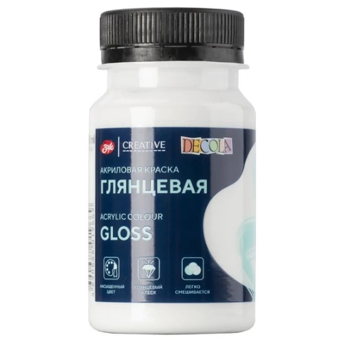 Akrils Decola 100 ml, spīdīgs, balts
