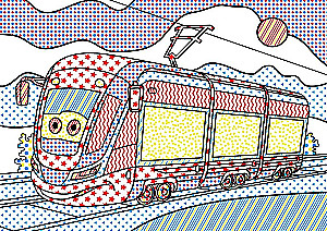 Burvju ūdens krāsojumi. Pilsētas transports