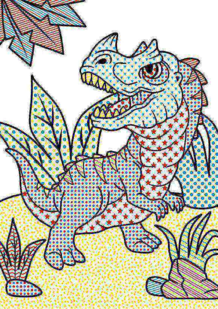 Burvju ūdens krāsas. Dinosauri