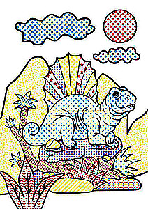 Burvju ūdens krāsas. Dinosauri