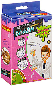 Eksperimentu komplekts - Slime bums. Caurspīdīgs slime ar zvaigznītēm