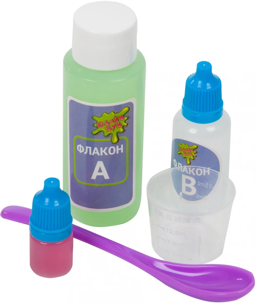 eksperimentu komplekts - Slime bums. Rozā slime