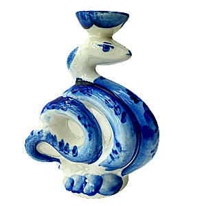Porcelāna statuete - Čūska - svečturis (11x9)