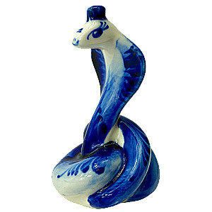 Porcelāna statuete - Čūska - Mezgls (8,5x5,5)