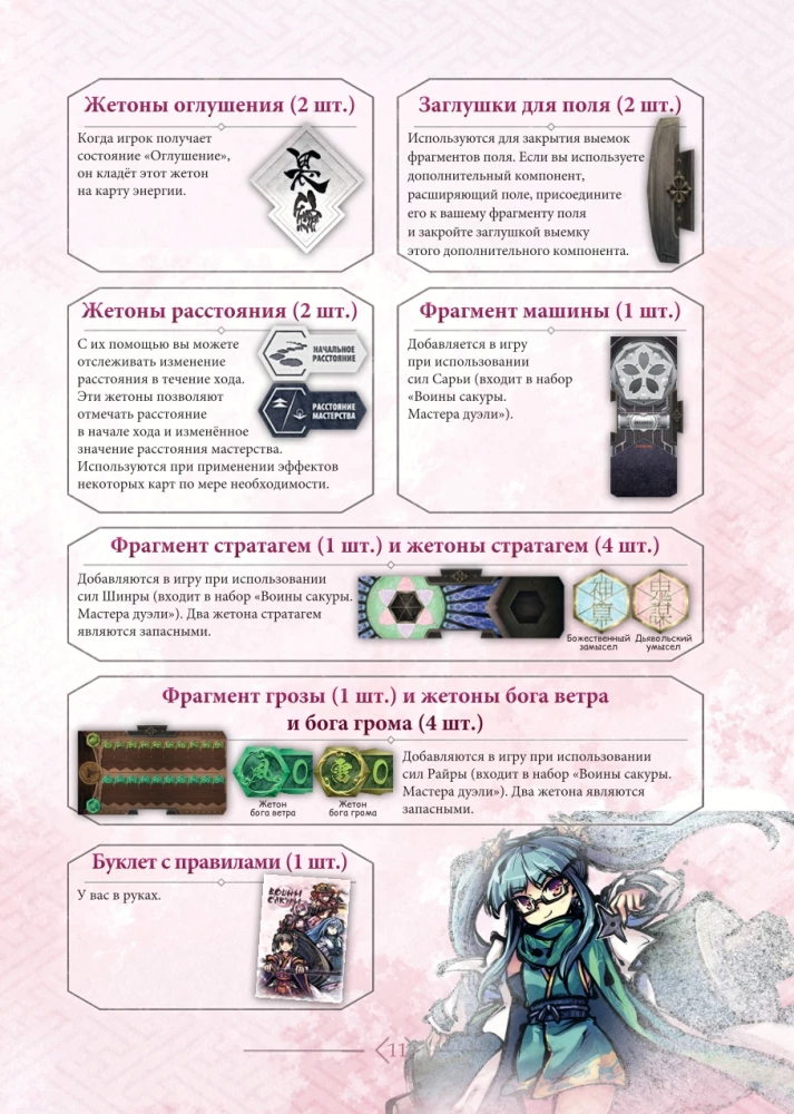Galda spēle - Sakuros karotāji. Pirmie soļi