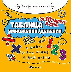 Reizināšanas/dalīšanas tabula 10 minūtēs dienā
