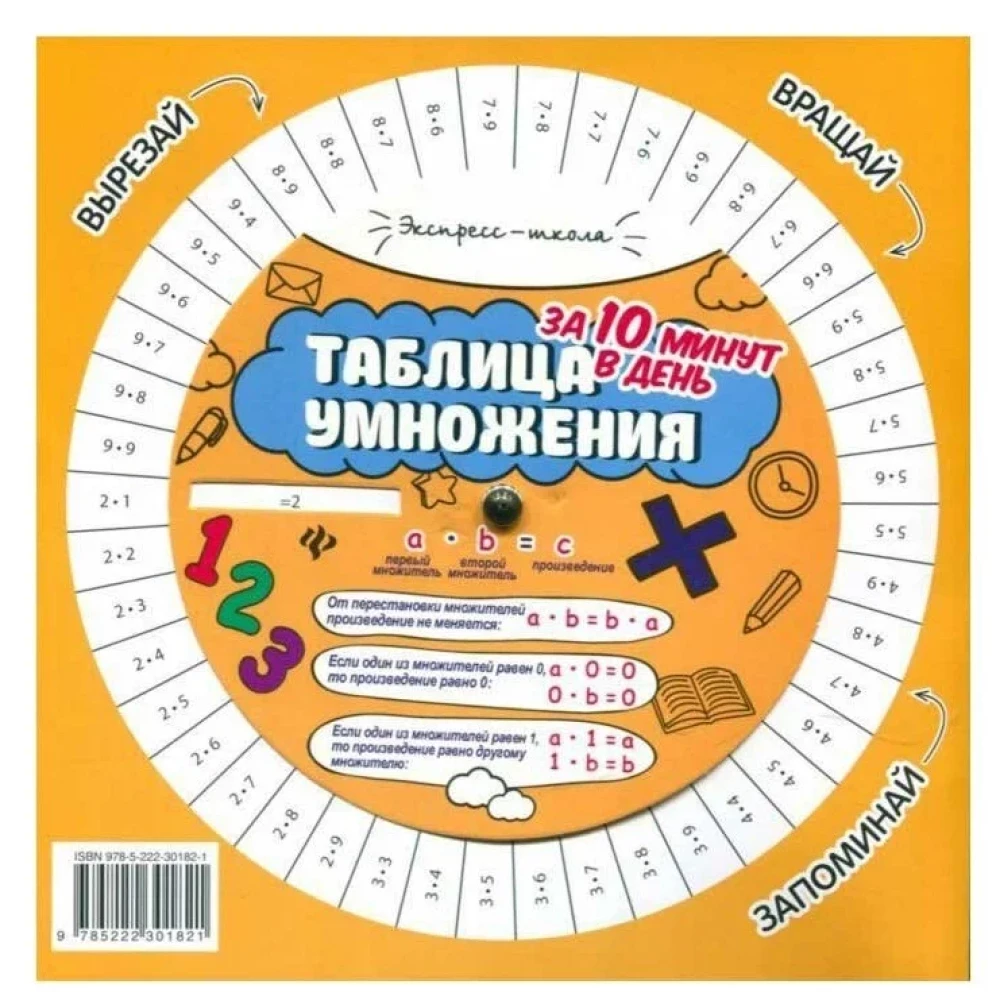 Reizināšanas/dalīšanas tabula 10 minūtēs dienā