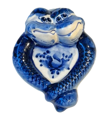 Porcelāna figūriņa - Čūska - magnets (9x7)